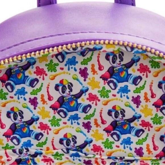 NWT Loungefly Exclusive - Lisa Frank Panda Painter Cosplay Mini Backpack - Picture 5 of 9